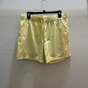 Original Use Light Yellow Women's Athletic Shorts